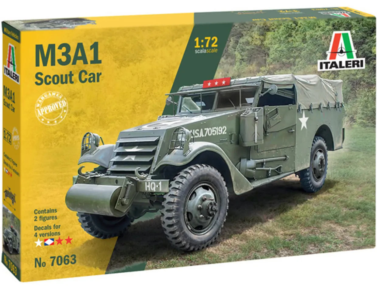 Italeri 1/72 M3A1 Scout Car Model Kit