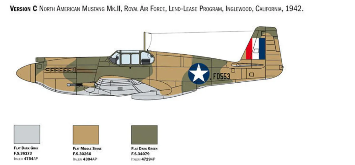 Italeri 1/72 North American P-51A Mustang