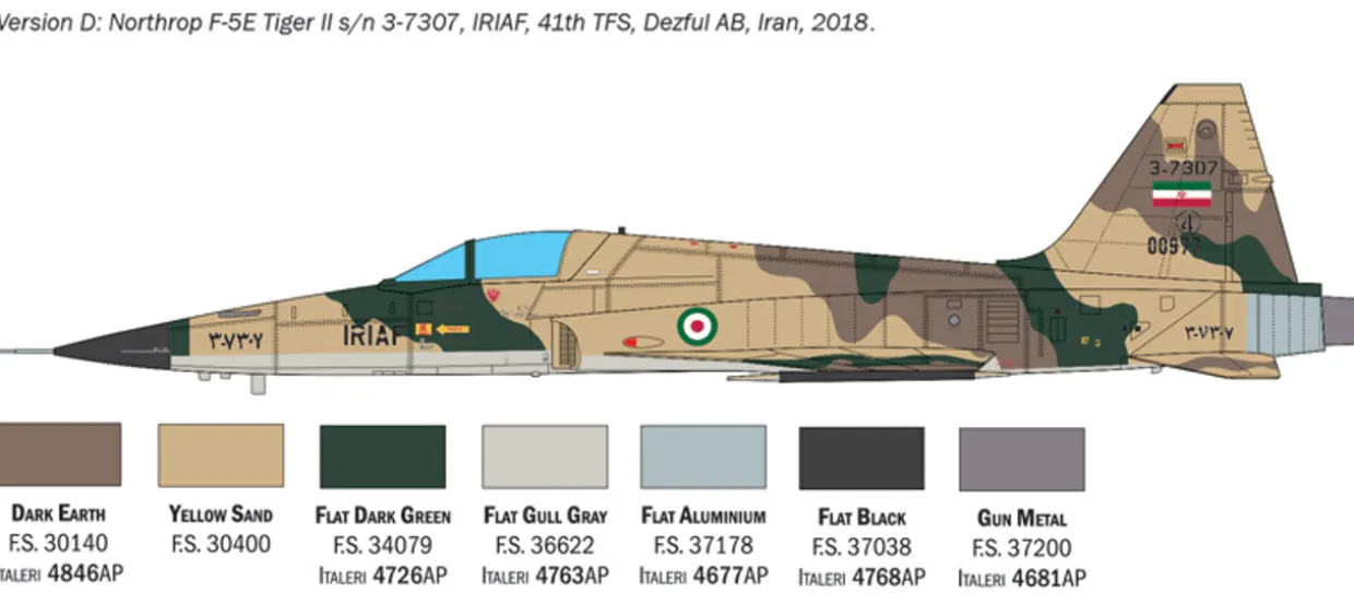 Italeri 1/48 Northrop F-5E Tiger II Model Kit