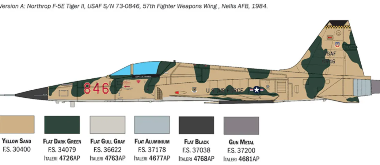 Italeri 1/48 Northrop F-5E Tiger II Model Kit
