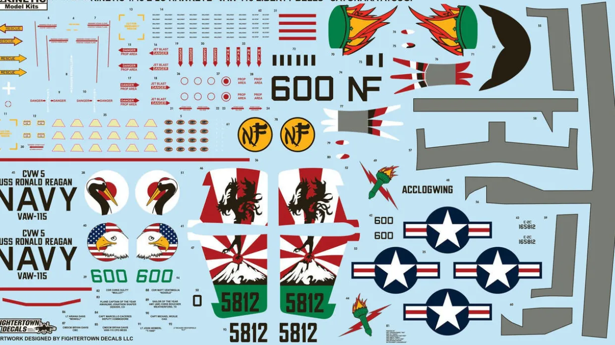 Kinetic 1/48 Northrop Grumman E-2C Hawkeye VAW-115 Model Kit