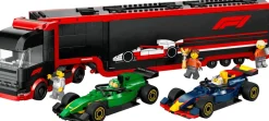 Lego City Formula 1 Truck with Red Bull RB20 and Aston Martin AMR24 Race Cars