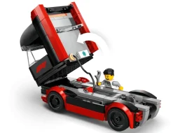 Lego City Formula 1 Truck with Red Bull RB20 and Aston Martin AMR24 Race Cars