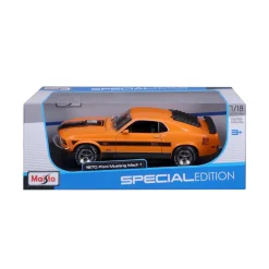 Maisto 1/18 1970 Ford Mustang Mach 1 - Orange Diecast Model