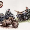Master Box 1/35 German Motorcycle Troops On The Move
