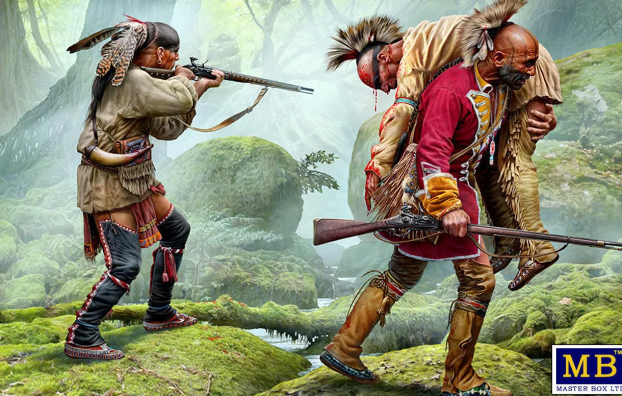 Master Box 1/35 Indian Wars Series XVIII Century Kit 2 - Wounded Brother