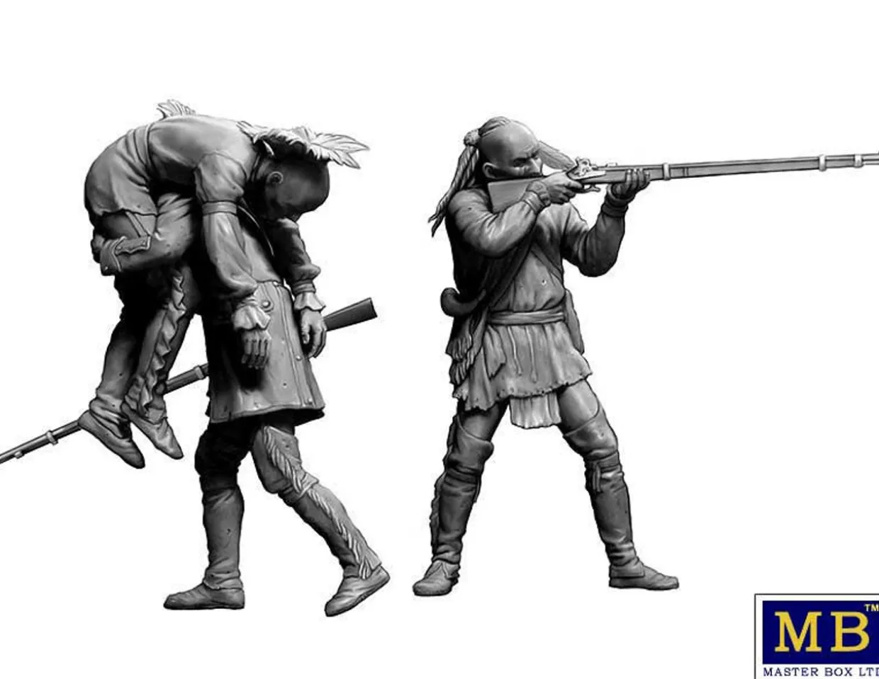Master Box 1/35 Indian Wars Series XVIII Century Kit 2 - Wounded Brother