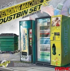 Meng Models 1/35 Vending Machine & Dustbin Set