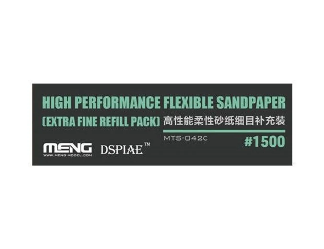 Meng Models Flexible Sand Paper 1500 Grit Refill (x6)