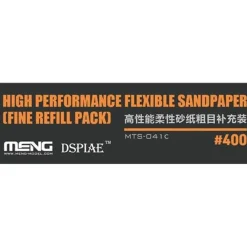 Meng Models Flexible Sand Paper 400 Grit Refill (x6)