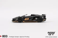Mini GT 1/64 Lamborghini Aventador SVJ 63 Roadster Nero Aldebaran (LHD)