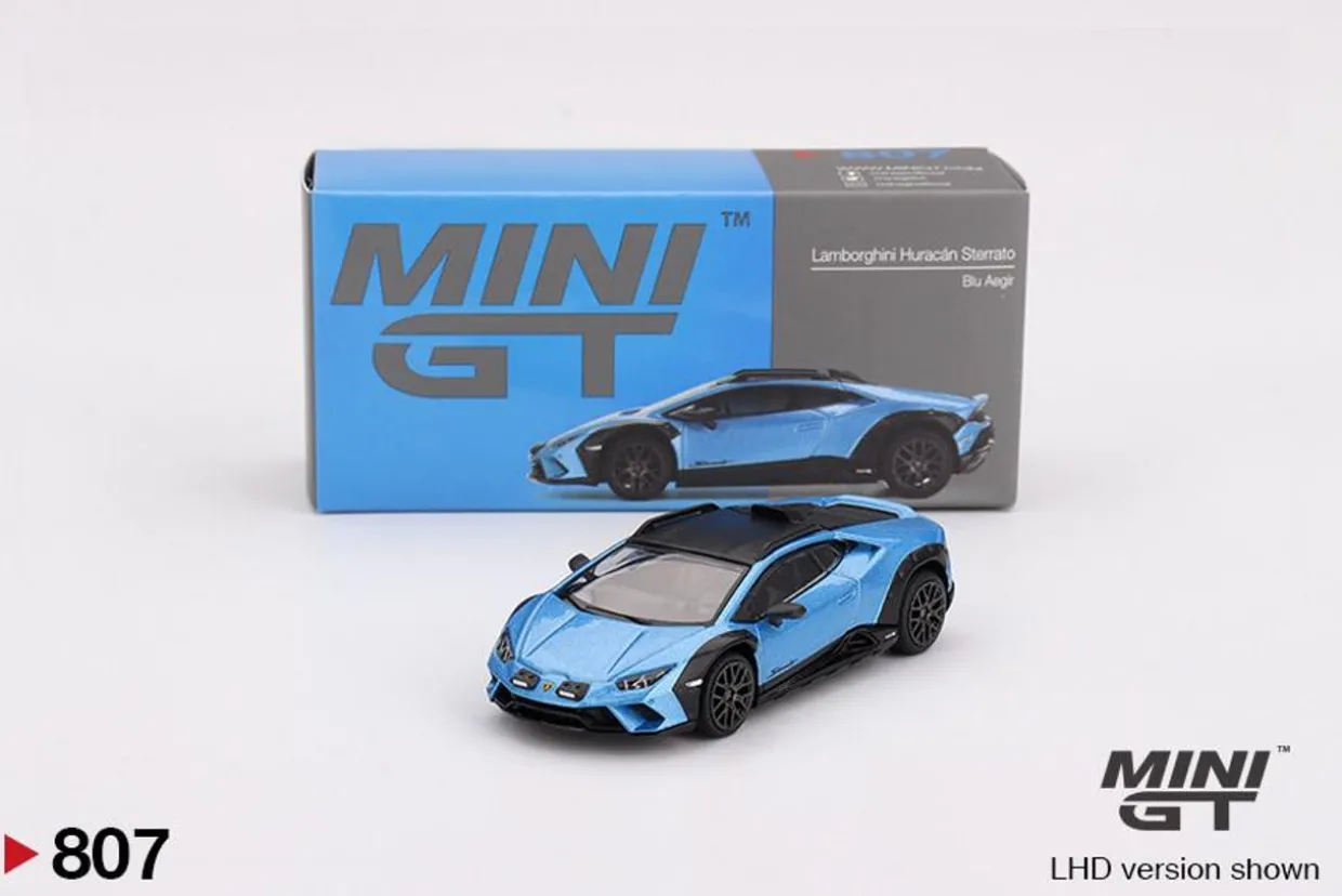 Mini GT 1/64 Lamborghini Huracan Sterrato Blu Aegir (RHD)
