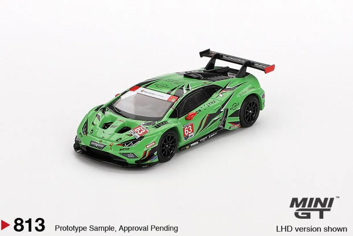 Mini GT 1/64 Lamborghini Huracan GT3 Evo2 No.63 Iron Lynx Imsa 2023