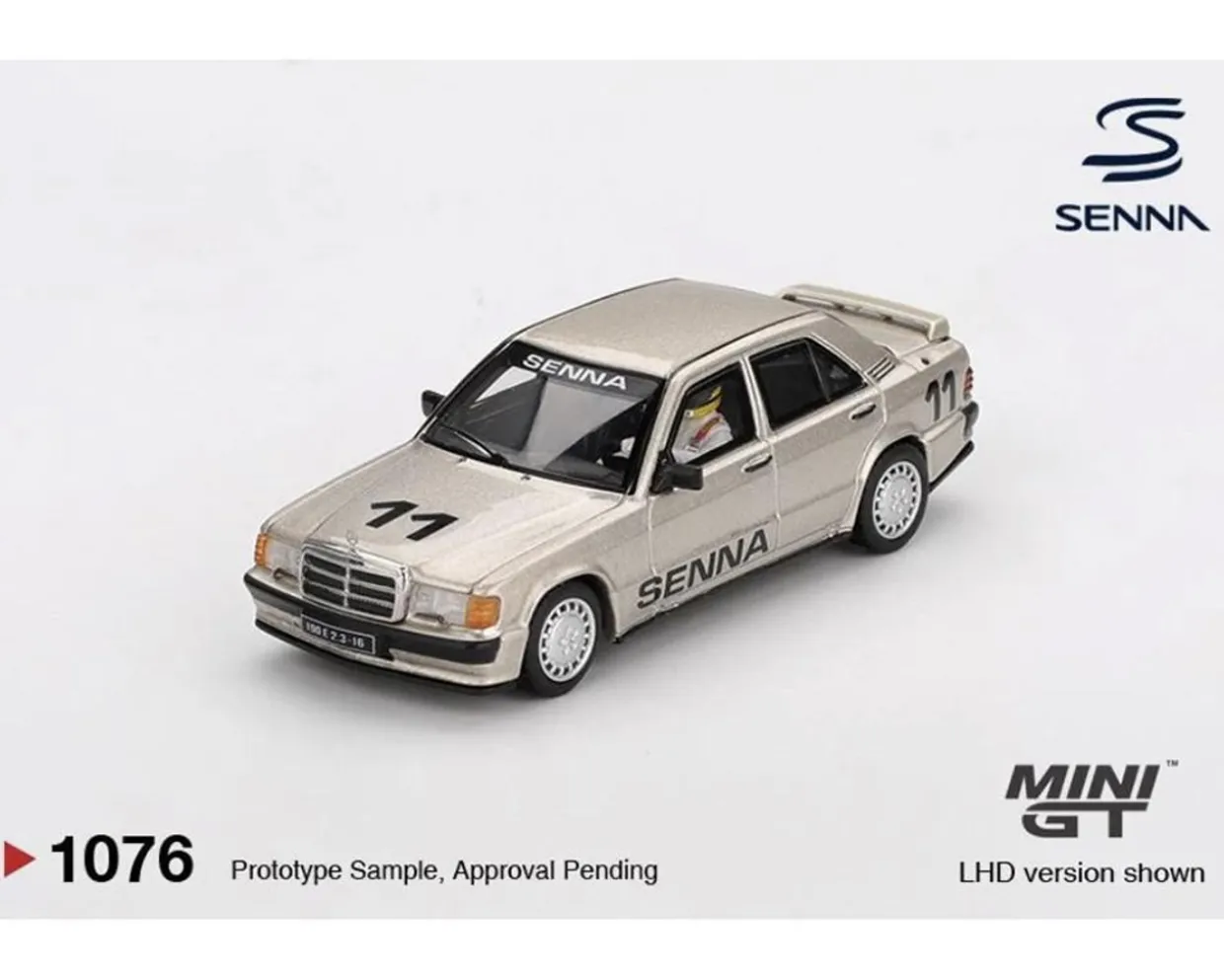 Mini GT 1/64 Mercedes-Benz 190 E 2.3-16 No.11 Ayrton Senna 1984 Nurburgring ROC