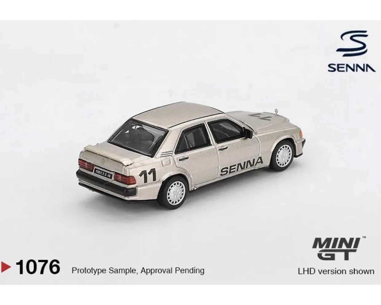 Mini GT 1/64 Mercedes-Benz 190 E 2.3-16 No.11 Ayrton Senna 1984 Nurburgring ROC