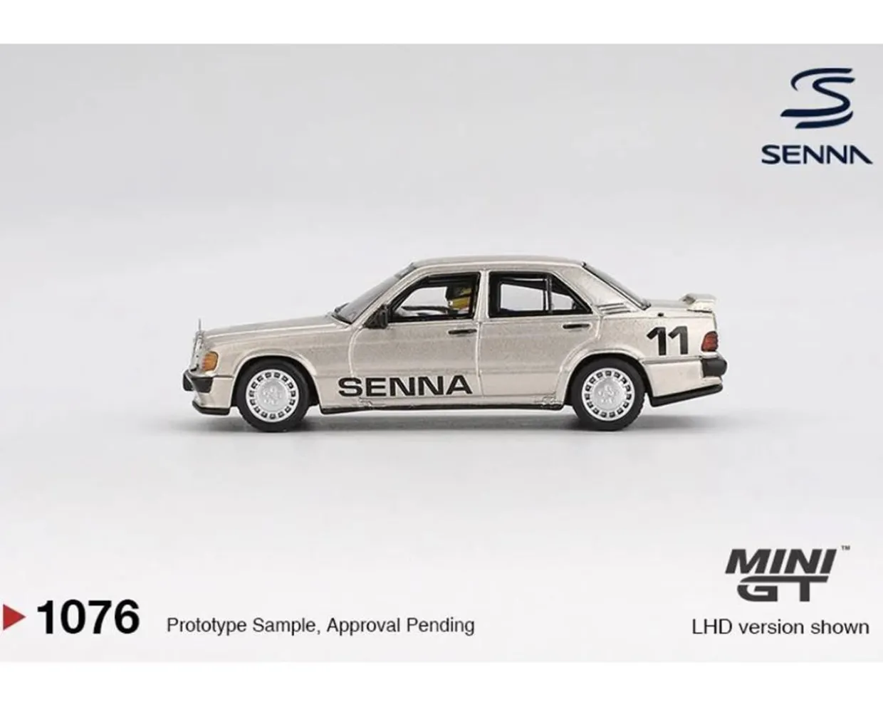 Mini GT 1/64 Mercedes-Benz 190 E 2.3-16 No.11 Ayrton Senna 1984 Nurburgring ROC