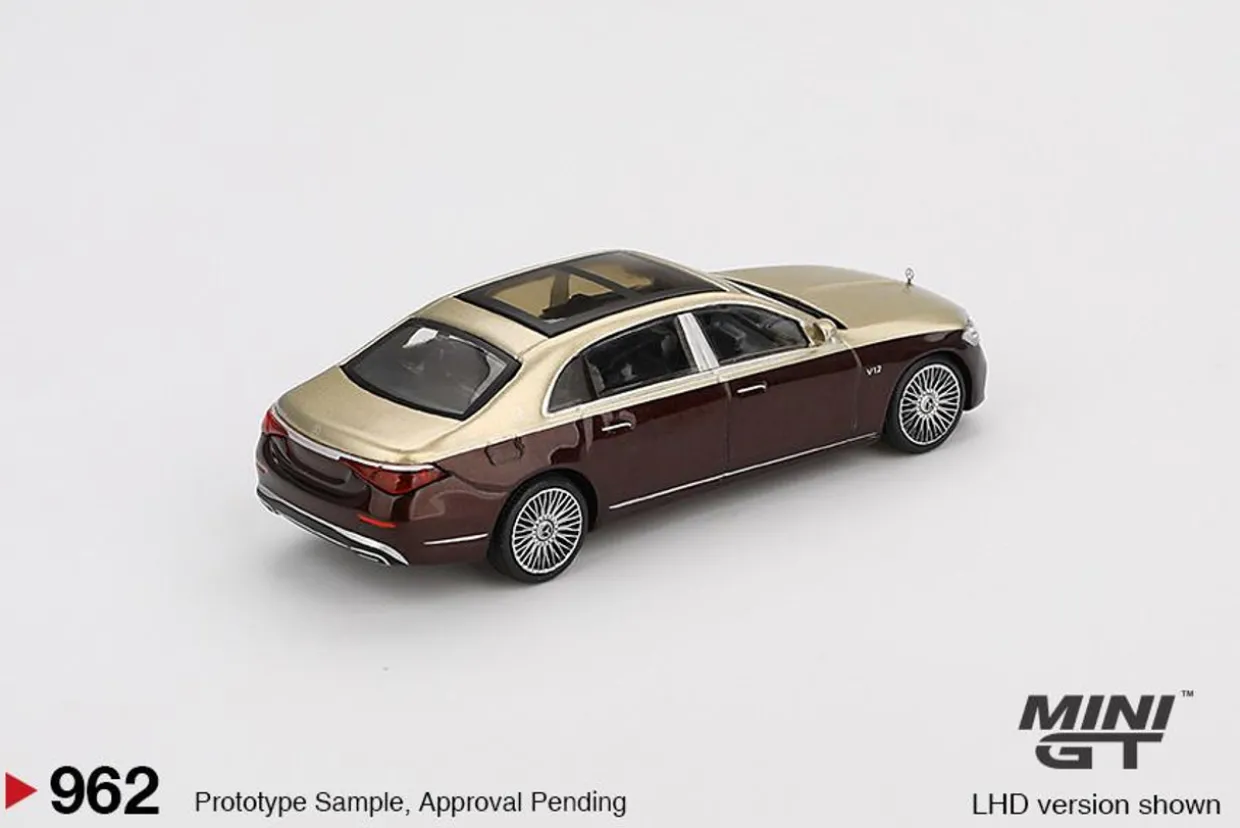 Mini GT 1/64 Mercedes-Maybach S 680 Gold / Dark Red Metallic
