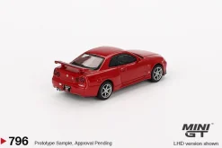 Mini GT 1/64 Nissan Skyline GT-R (R34) V-Spec Active Red (RHD)