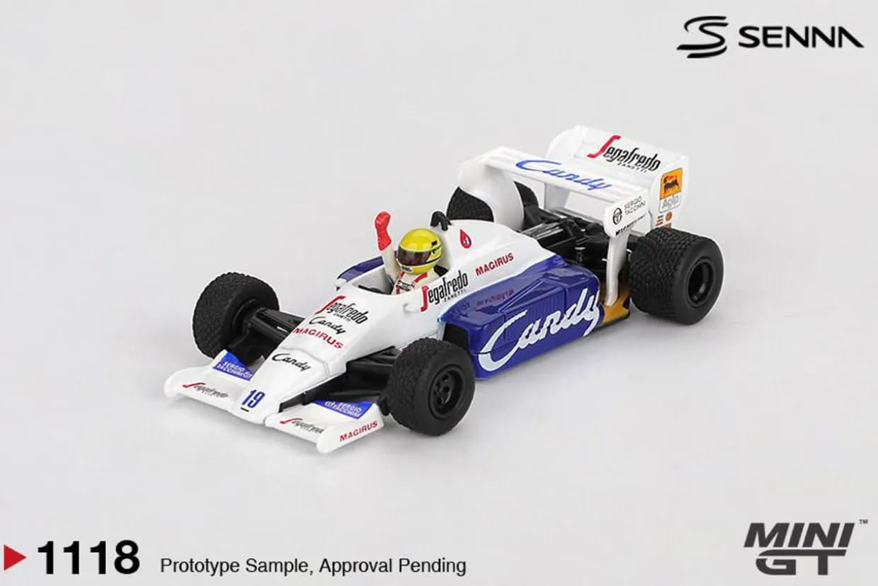 Mini GT 1/64 Toleman TG184 #19 Ayrton Senna 1984 Monaco Grand Prix 2nd Place