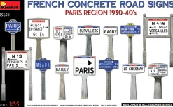 MiniArt 1/35 French Concrete Road Signs Paris 1930-40 Model Kit
