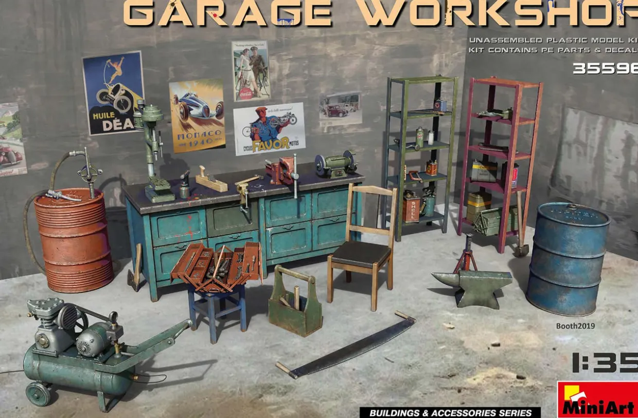 MiniArt 1/35 Garage Workshop Model Kit