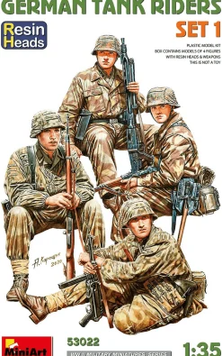 MiniArt 1/35 German Tank Riders Set 1 Resin Heads