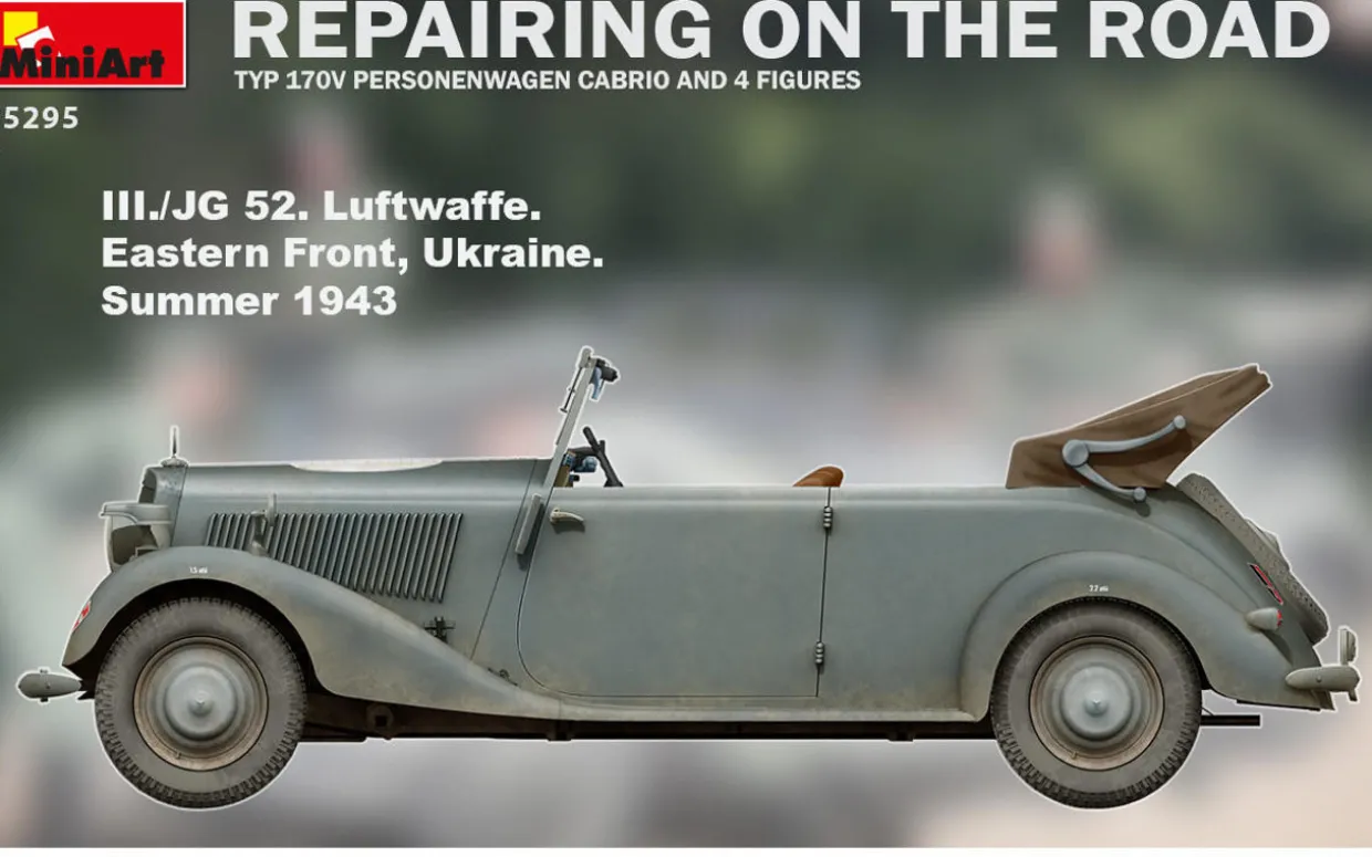 MiniArt 1/35 Mercedes-Benz 170 Cabrio Repairing on the Road Model Kit