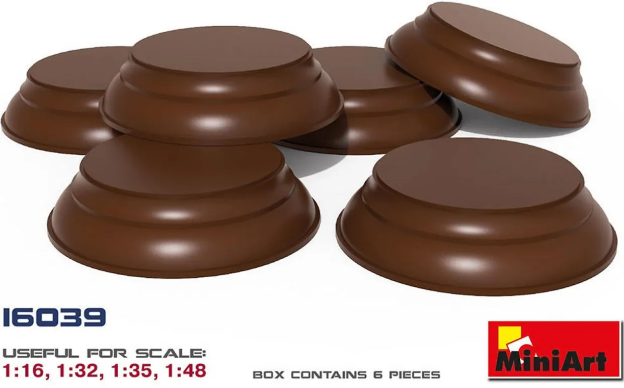 MiniArt 1/16 Scale Figure Bases 6pcs