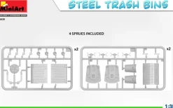 MiniArt 1/35 Steel Trash Bins Model Kit