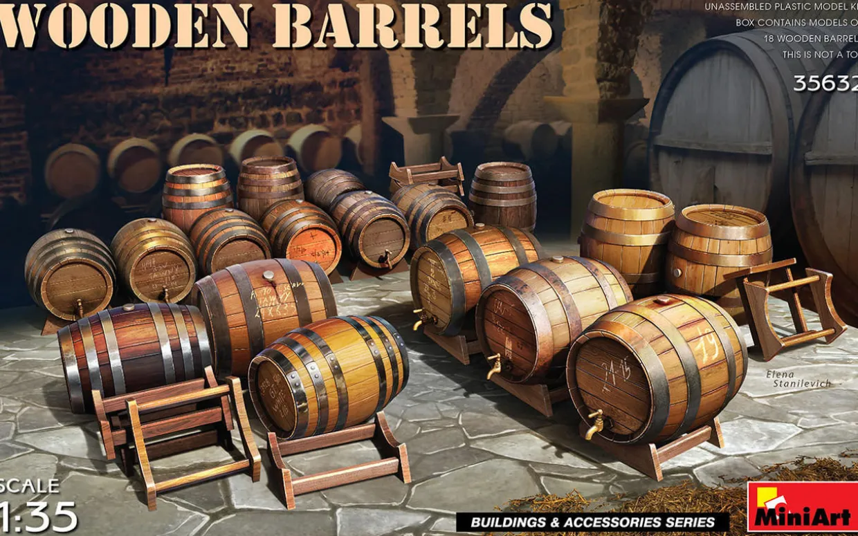 MiniArt 1/35 Wooden Barrels Model Kit