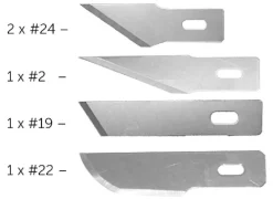 Modelcraft Assorted Blades x 5 For No.2 Handles