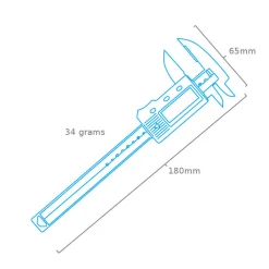 Modelcraft Plastic Digital LCD Caliper (100mm)