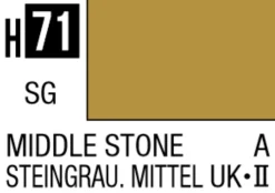 Mr Hobby Aqueous Hobby Colour 10ml 071 Middle Stone Semi Gloss Acrylic Paint