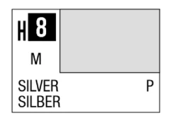Mr Hobby Aqueous Hobby Colour 10ml 008 Silver Metallic Acrylic Paint