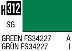 Mr Hobby Aqueous Hobby Colour 10ml 312 Green FS34227 Semi Gloss Acrylic Paint