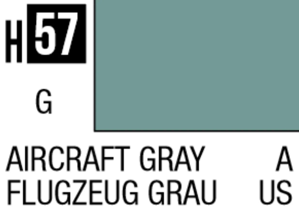 Mr Hobby Aqueous Hobby Colour 10ml 057 Aircraft Gray Gloss Acrylic Paint