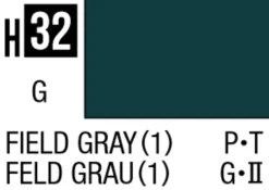 Mr Hobby Aqueous Hobby Colour 10ml 032 Field Gray Gloss Acrylic Paint