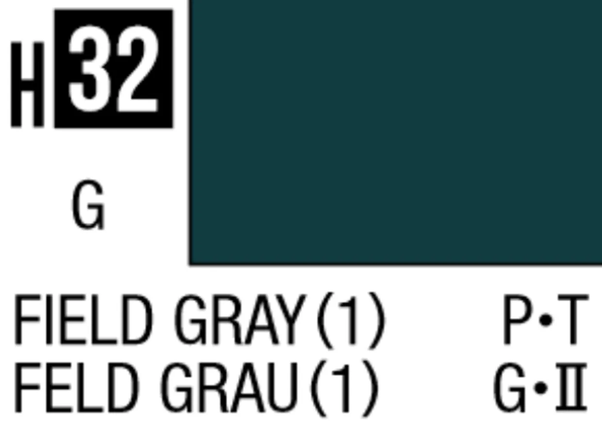 Mr Hobby Aqueous Hobby Colour 10ml 032 Field Gray Gloss Acrylic Paint