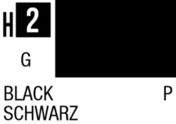 Mr Hobby Aqueous Hobby Colour 10ml 002 Black Gloss Acrylic Paint