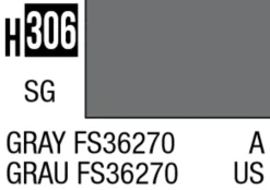 Mr Hobby Aqueous Hobby Colour 10ml 306 Gray FS36270 Semi Gloss Acrylic Paint