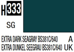 Mr Hobby Aqueous Hobby Colour 10ml 333 Extra Dark Sea Grey BS381C/640 Semi Gloss Acrylic Paint