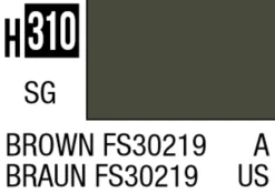 Mr Hobby Aqueous Hobby Colour 10ml 310 Brown FS30219 Semi Gloss Acrylic Paint