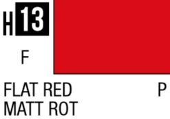 Mr Hobby Aqueous Hobby Colour 10ml 013 Flat Red Acrylic Paint