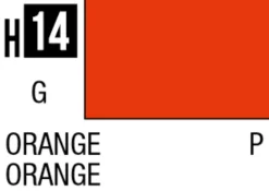 Mr Hobby Aqueous Hobby Colour 10ml 014 Orange Gloss Acrylic Paint