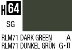 Mr Hobby Aqueous Hobby Colour 10ml 064 RLM71 Dark Green Semi Gloss Acrylic Paint