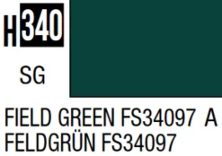 Mr Hobby Aqueous Hobby Colour 10ml 340 Field Green FS34097 Semi Gloss Acrylic Paint
