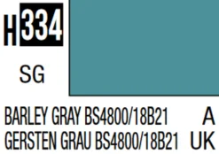 Mr Hobby Aqueous Hobby Colour 10ml 334 Barley Grey BS4800/18B1 Semi Gloss Acrylic Paint