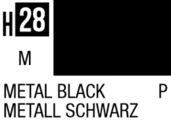 Mr Hobby Aqueous Hobby Colour 10ml 028 Metal Black Acrylic Paint