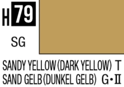 Mr Hobby Aqueous Hobby Colour 10ml 079 Sandy Yellow Semi Gloss Acrylic Paint
