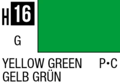 Mr Hobby Aqueous Hobby Colour 10ml 016 Yellow Green Gloss Acrylic Paint